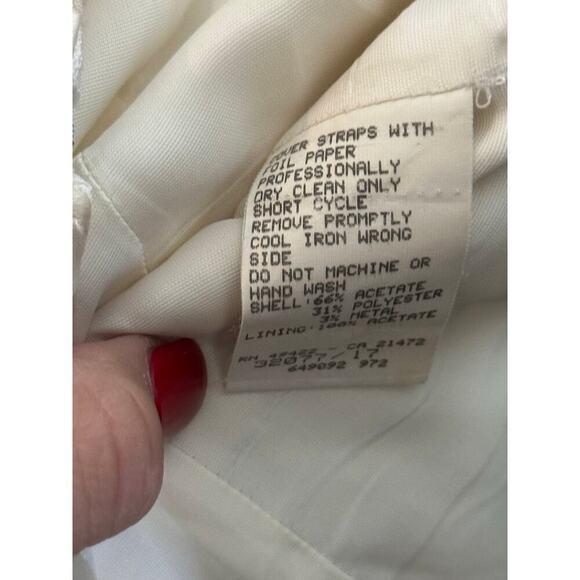 Jessica McClintock Women's 90s Iridescent Diamond Gunne Sax Midi Dress Size 7/8 - Picture 10 of 13